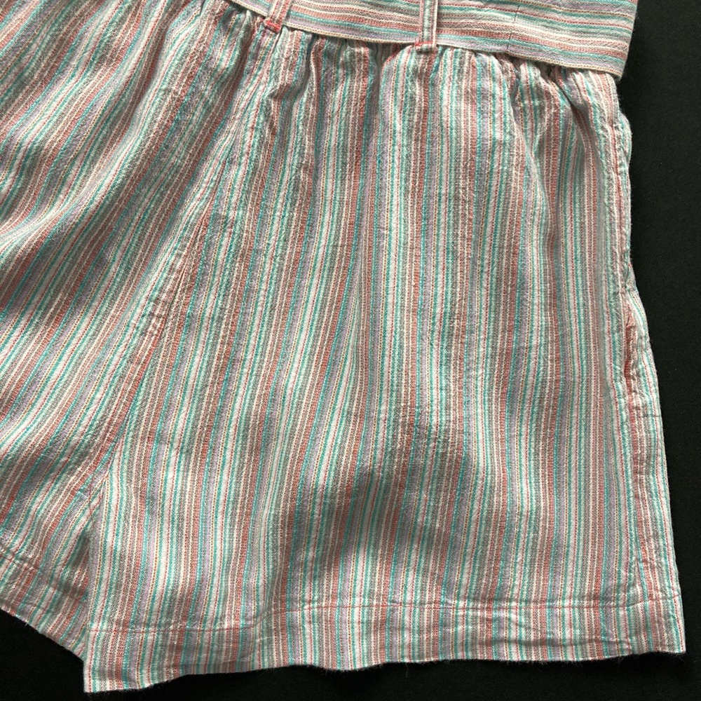 American Eagle high waist multi colored striped paperbag shorts… - Picture 9 of 11